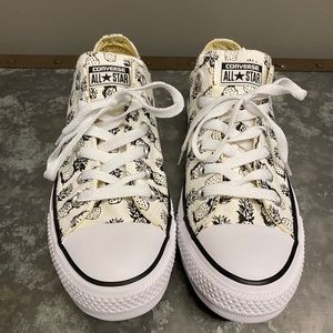 Converse shoes with pineapple print